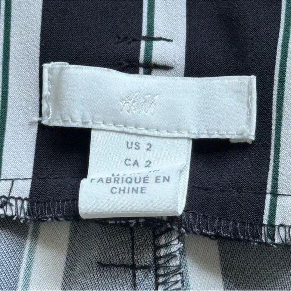 H&M striped High Rise business pants Size 2 - Picture 5 of 5